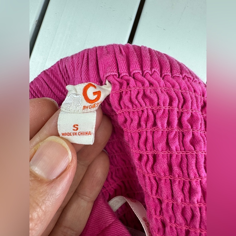 G by Guess . Pink Sleeveless Bustier Crop Top - Picture 8 of 10